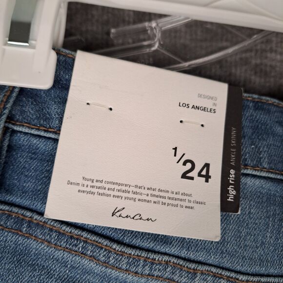 Kancan High Rise Ankle Skinny Distressed Medium Wash Jeans Size 1/24 25W - Picture 12 of 16